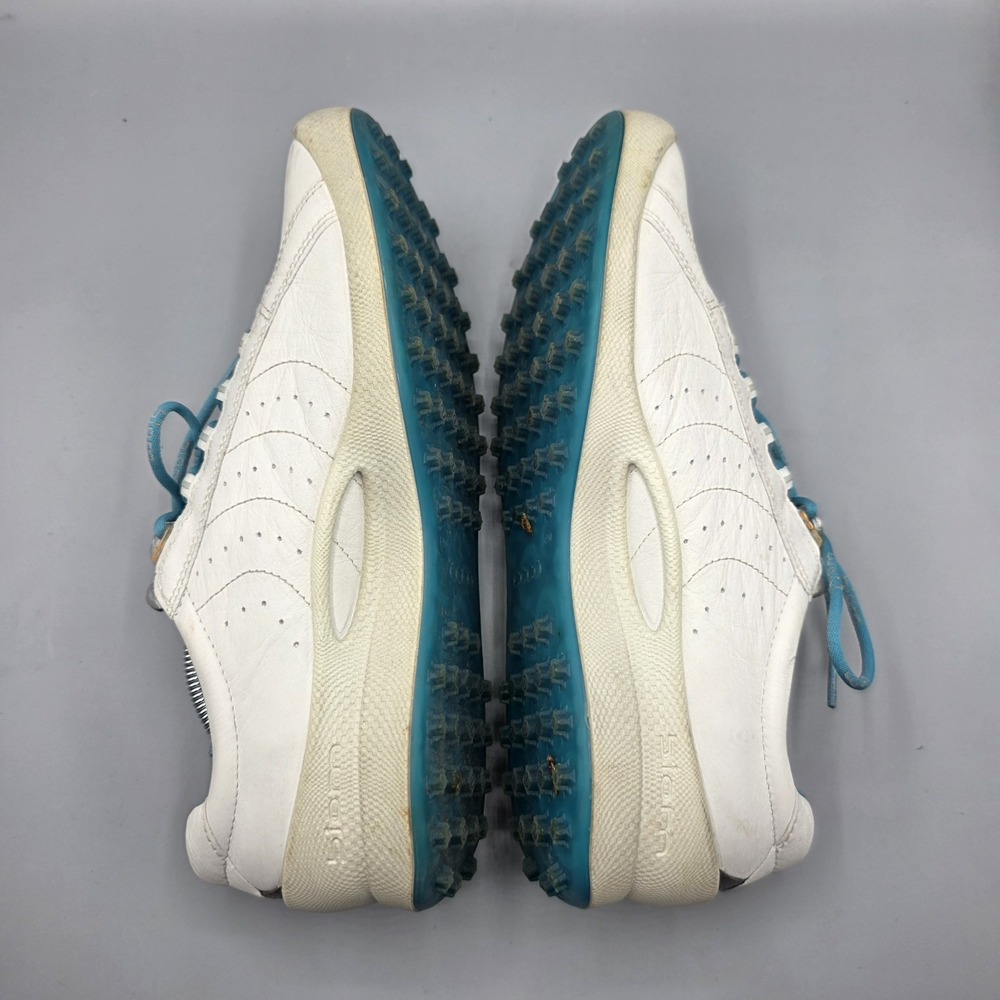 Ecco Biom Golf Shoes Womens 40 White Leather Hyrdomax Spikeless‎ Lace Up - Picture 8 of 15